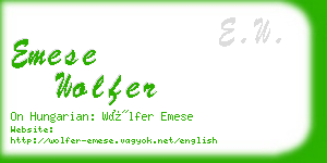 emese wolfer business card